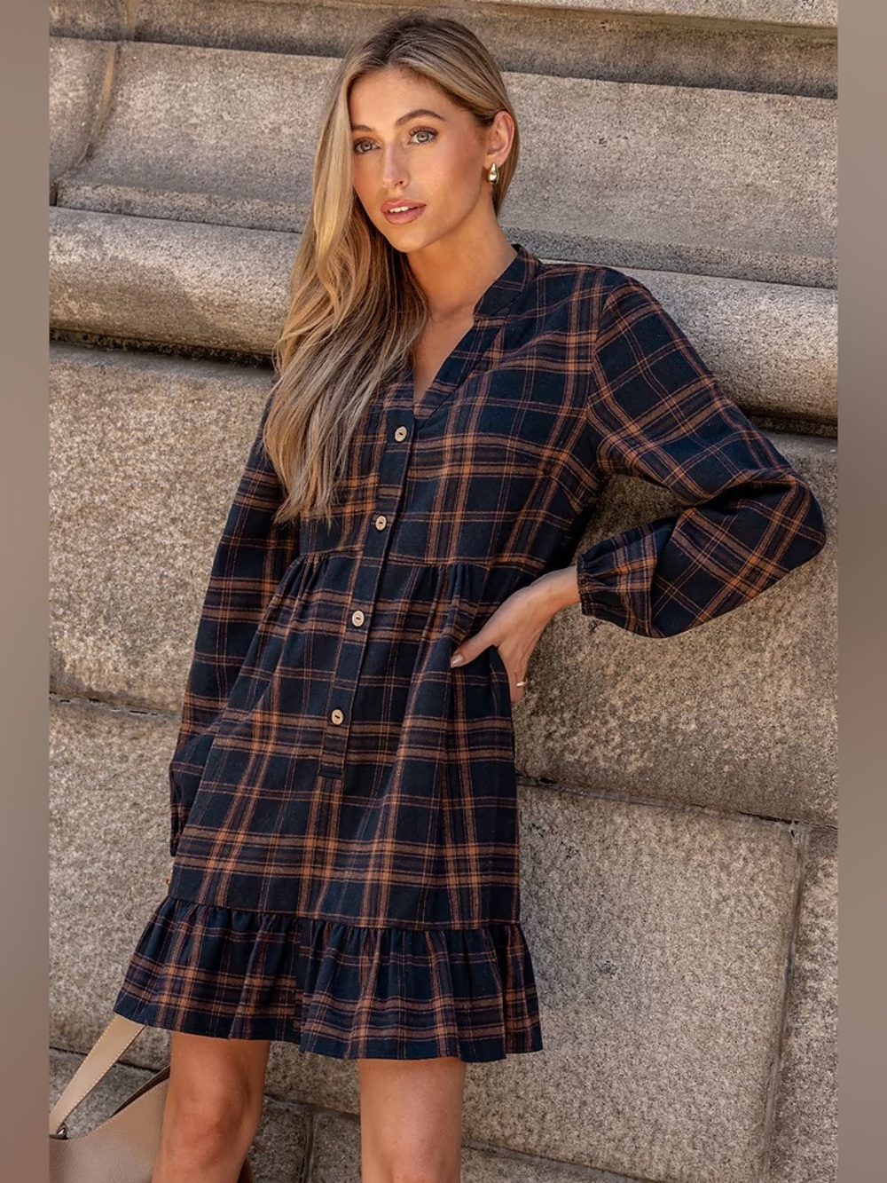 Plaid mini dress - Picture 5 of 6